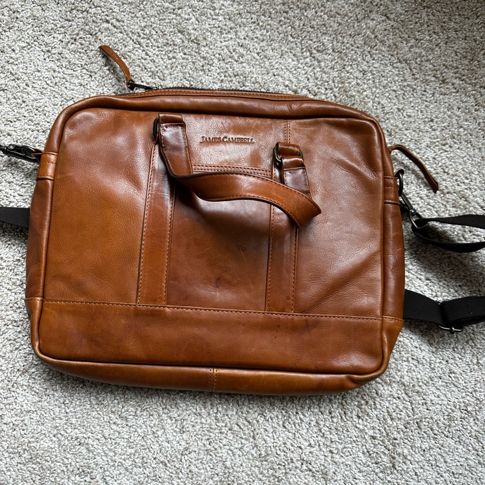 Leather laptop bag